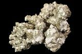 Pyrite Crystal Cluster with Quartz - Morocco #107922-1